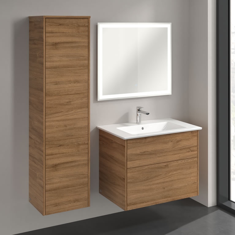 V&B Finero Kansas Oak Tall WallMounted Sanctuary Bathrooms